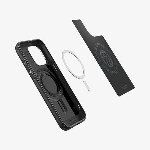 ACS06597 - iPhone 15 Pro Max Case Mag Armor (MagFit) in matte black showing the back